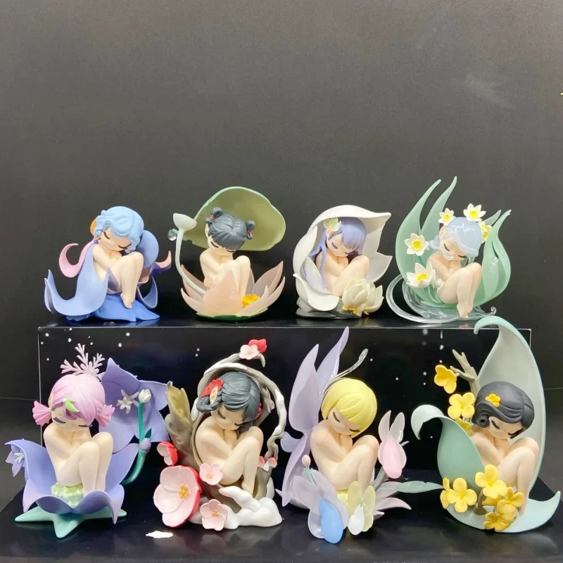 

Hot Genuine Fairy Figures Sleep Flower Elves Series Blind Box Maiden Heart Mystery Collect Toy Desktop Decoration Birthday Gifts