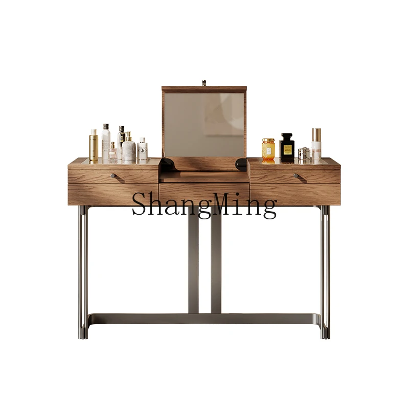 

ZYH new bedroom clamshell makeup table high-end home medieval dressing table