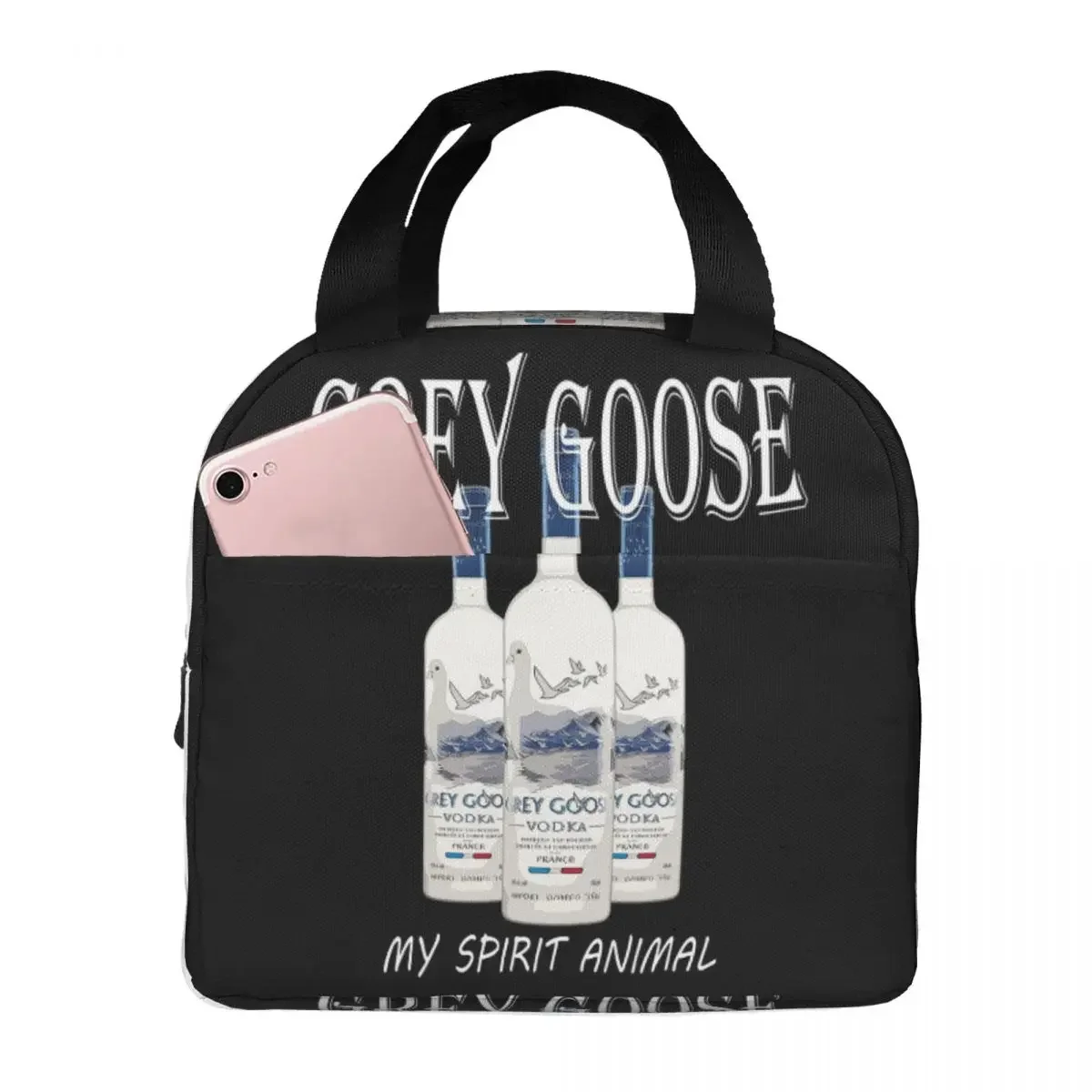 

Сумка-холодильник Grey Goose My Spirit Animal Vodka Funny для женщин, термосумка для еды, контейнер для обедов, офисный ланч-бокс