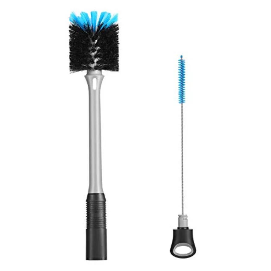 2-in-1 Water Bottle Brush and Straw Cleaner Brush, Long Handle Water Bottle Scrubbing Brush for Water Bottles, Glasswares, Mugs