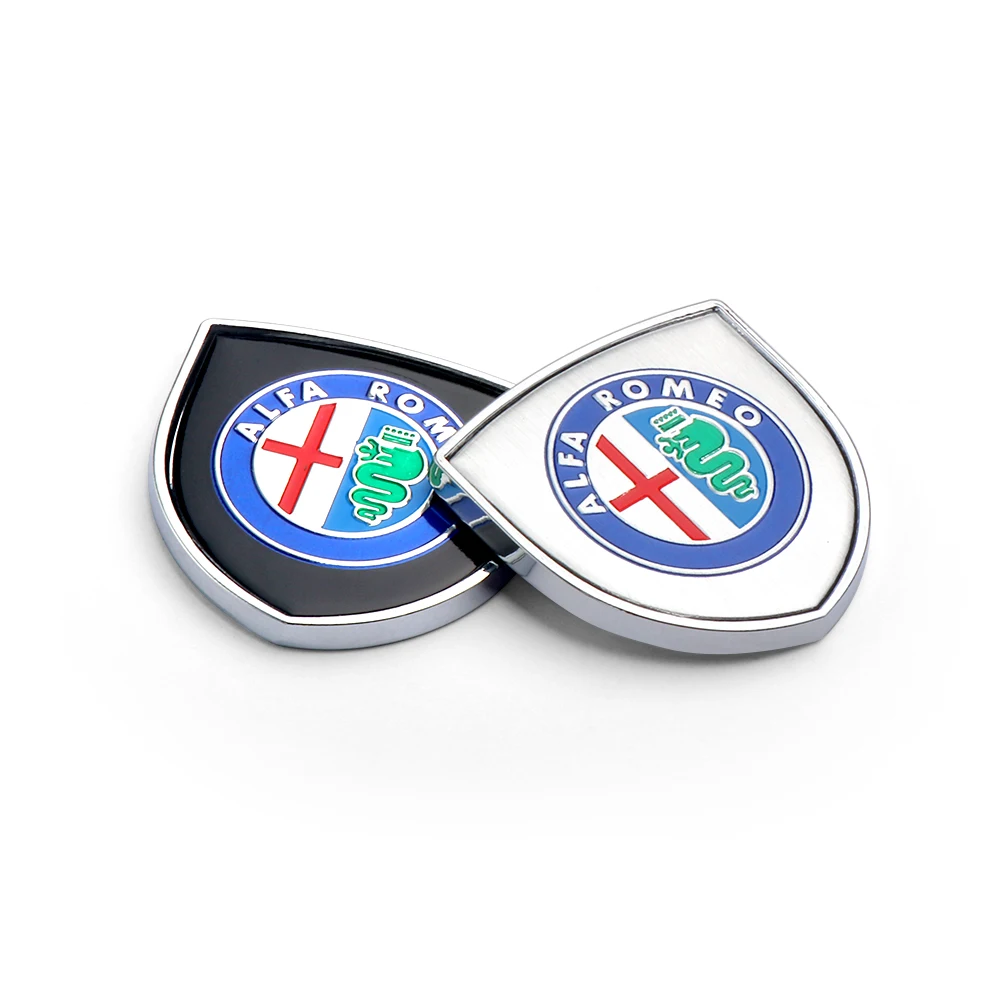 3D Metal Chrome Car Body Decor Custom Stickers Badge Labeling  For Alfa Romeo Giulietta Giulia GT Mito Brera F1 Stelvio Tonale