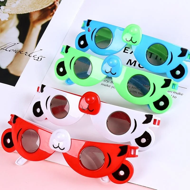 Novelty And Fun Children's Cartoon Panda Glasses Toy Children's Deformable Folding Animal Sunglasses Christmas Party Props Toys