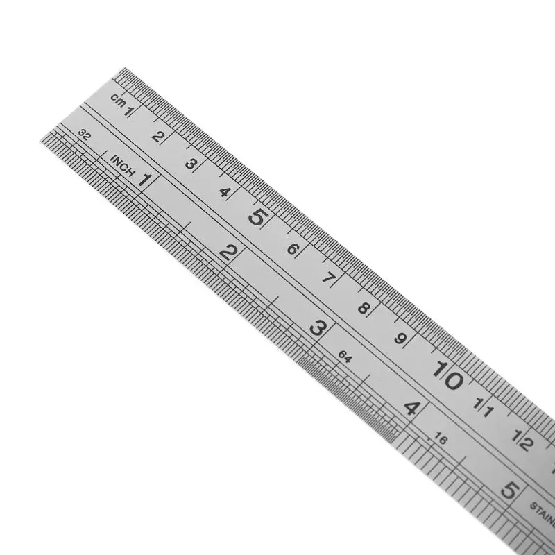 2 Pieces Metal Straight Ruler Stainless Steel Ruler 15/30cm Inch & Metric Drop Shipping