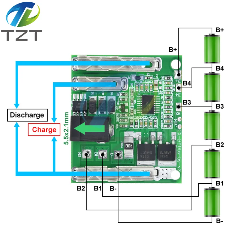 DIYTZT 1/2PCS 5S 18V 21V 20A Battery Charging Protection Board Li-Ion Lithium Battery Pack Protection Circuit Board BMS Module – בדיקה ותיעוד