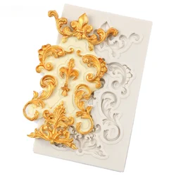 1pc DIY cake mold, European style relief silicone mold, flip sugar chocolate pudding mold