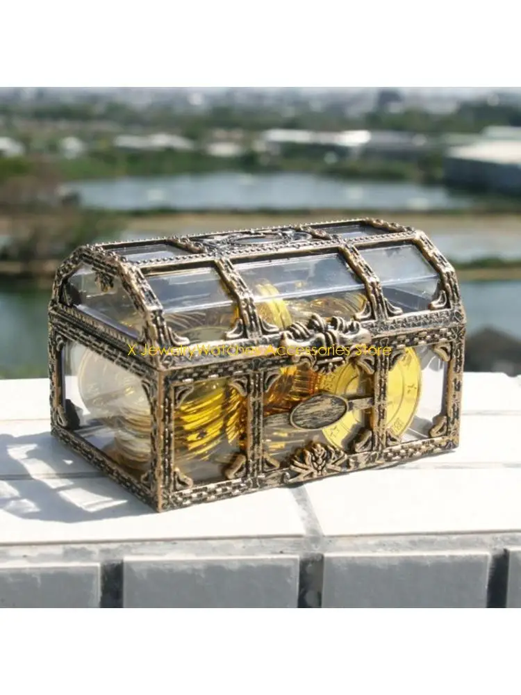 

31KD Birthday Party Boooth Props Crystal Box Plastic Box Pirate Scene Decoration