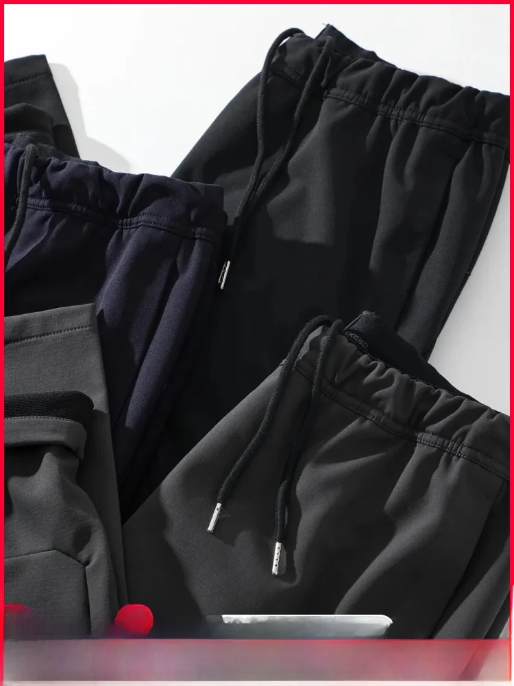 

High-End Series Outdoor Men's Fce-Lined Soft ell Straight Leg Trousers Autumn Winter New Arrival Casual Faion Sle