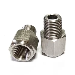 Stainless Steel Oil Pressure Gauge Adapter 1/8NPT Male To M10x1.0 Female Oil Pressure Sensor Adapter Replacement