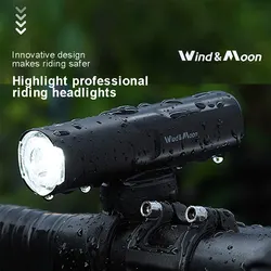 Bicycle Light 1500LM Front Lighting German Standard Headlamp Rotatable Lens USB Charge IP66 Waterproof Anti-Glare Bike Light