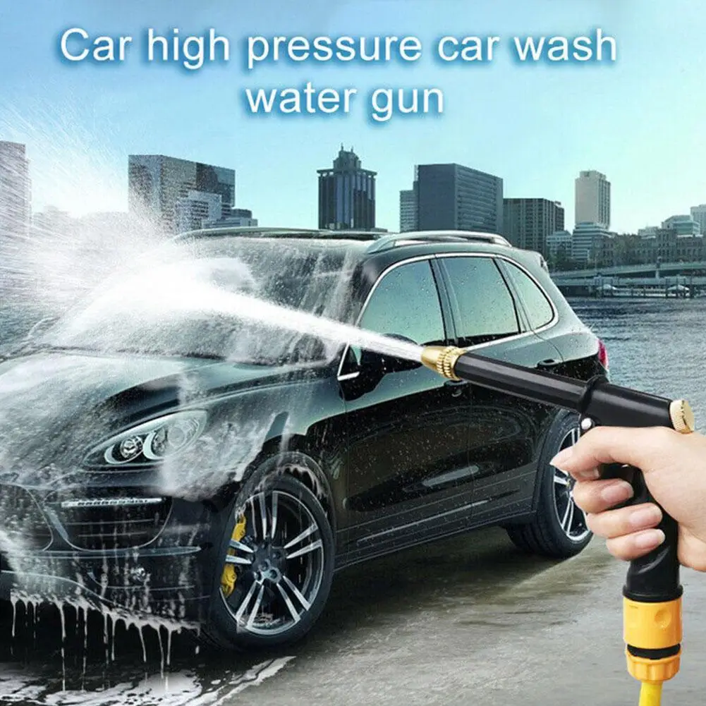 

Water Gun Adjustable Nozzle Long Jet Distance For Cleaning Car Machine Garden Wash Hose Multi-function Water Gun High-pressure