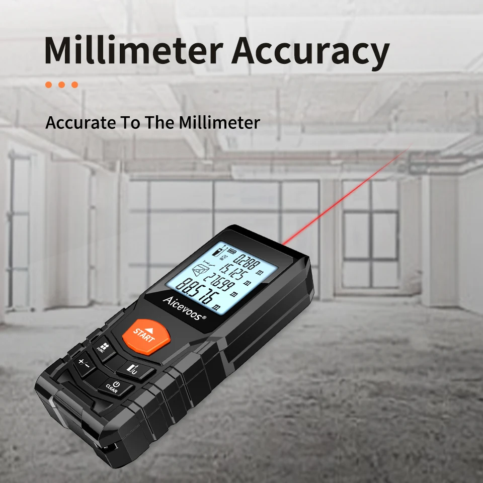 Aicevoos الرقمية ليزر Rangefinder 50 متر 70 متر 100 متر 120 متر الليزر مقياس مسافات ترينا الليزر شريط القياس الروليت المدى مكتشف #2