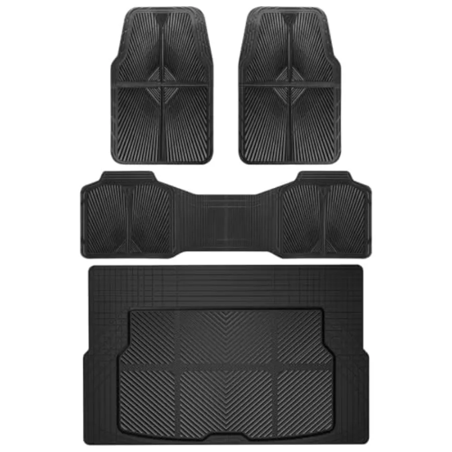 

Rubber Floor Mats Cargo Liner for Trucks, All-Weather Trim-to-Fit Automotive Mats for Cars SUVs, Waterproof Heavy-Duty Anti-Sli