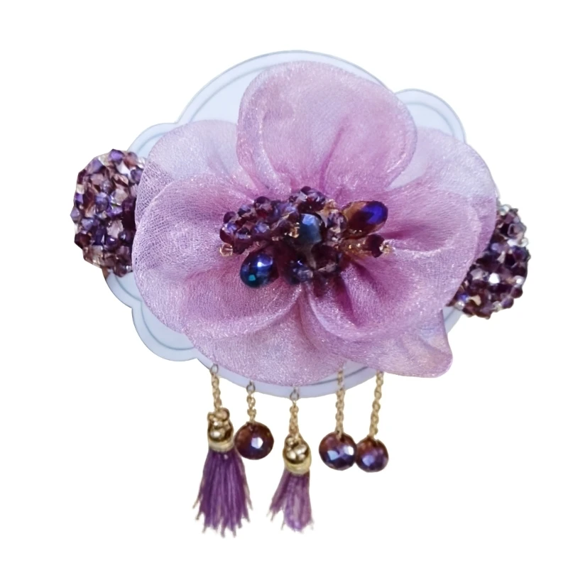 

652F Vintage Chinese Flower Hairpin Women Retros Elegant Hair Clip Princesses Hairpin