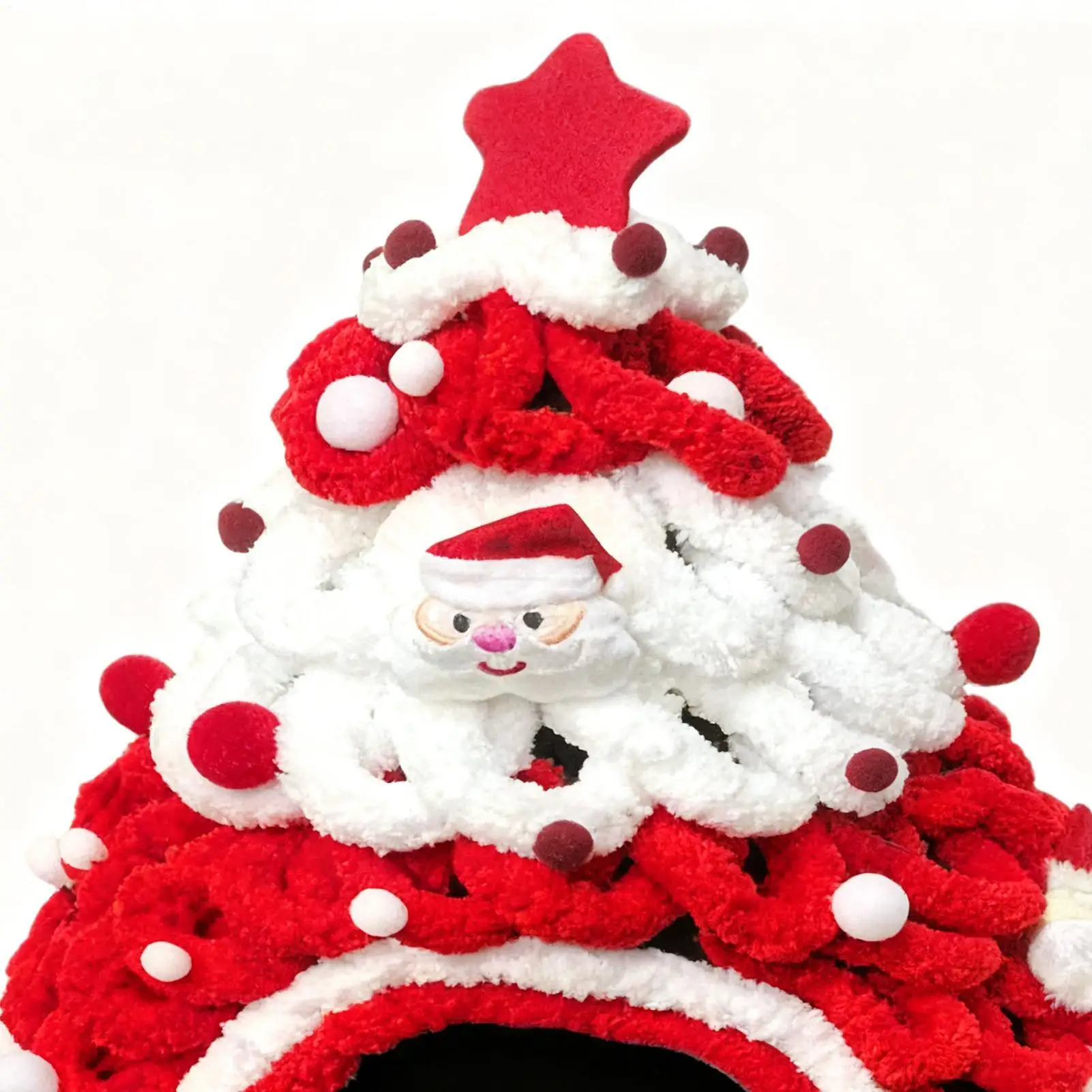 

Cat House Tree Design Knit Warm Nest Cat Christmas Tree For Kitten Small Pet Indoor Outdoor Home Winter Sleeping