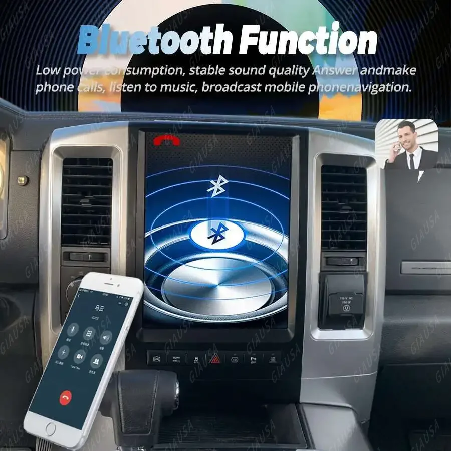 12.1 بوصة أندرويد 12 سيارة الصوت ل دودج رام 1500 2500 2009-2012 راديو السيارة لتحديد المواقع Carplay مشغل وسائط متعددة الملاحة رئيس وحدة