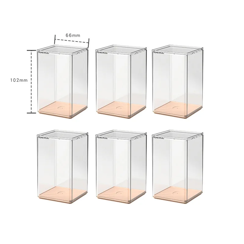 Handmade Transparent Acrylic Figurine Display Cabinet Storage Box for DIMOO Dolls 4pcs Set Two Specifications
