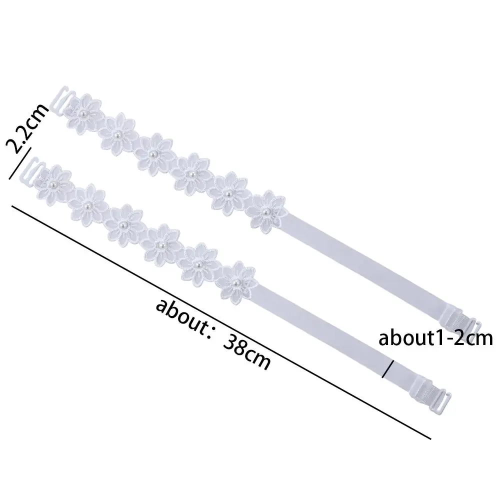 Anti-Skid Sexy Silicone Elastic Summer Invisible Women Bra Belt Flower Shoulder Strap Brassiere Straps Bra Accessories