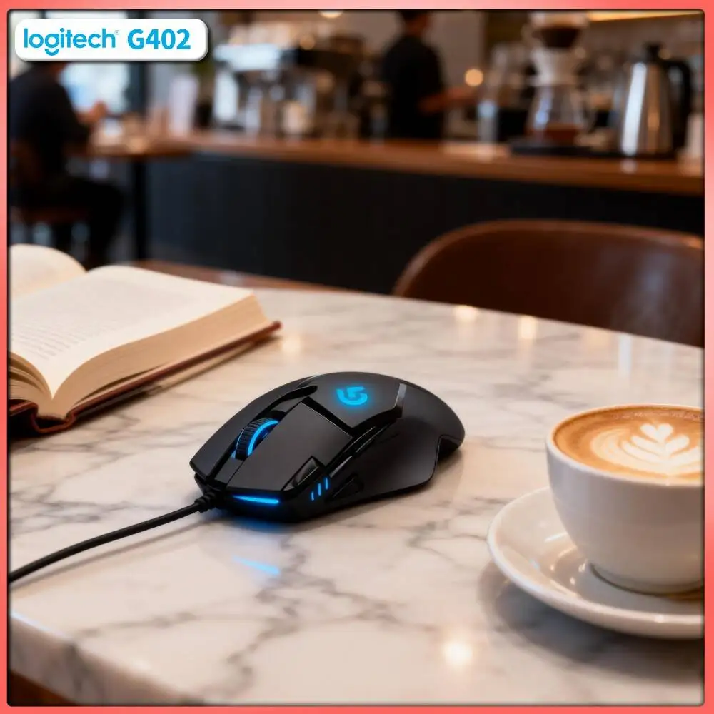 Professional Logitech G402 Gaming Mouse 4000 DPI On-the-Fly Switch 20M Clicks Anti-Slip for Competitive Gamers