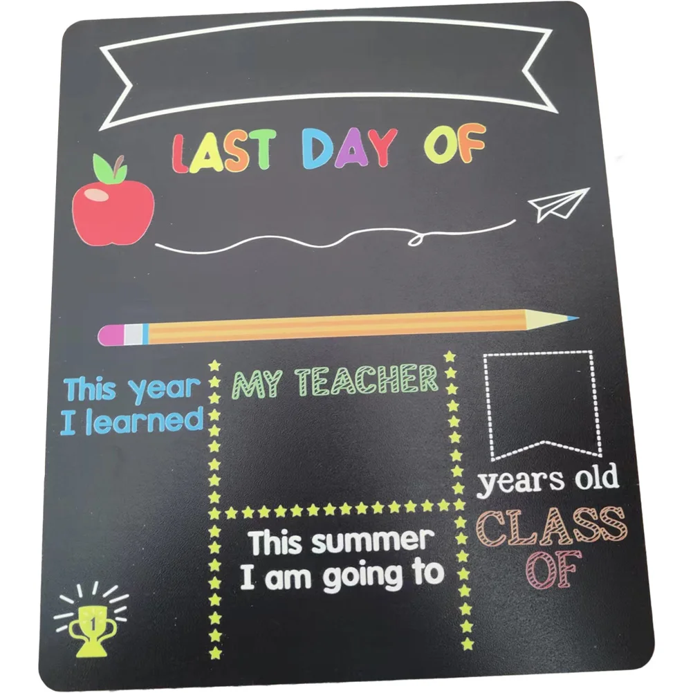 

for Kids Blackboard Message Double Sided Chalk The Sign Colorful Primary School