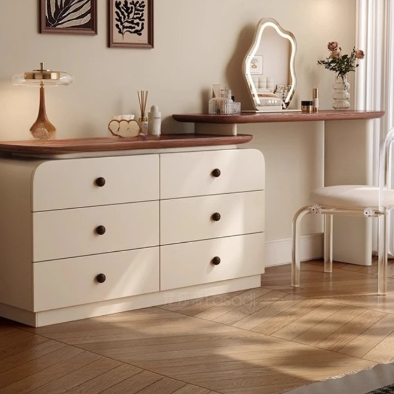 

Wooden Vintage Dressing Table Girls Multifunctional Cabinets Fashionable Dressing Table Stool Standing Coiffeuse Rome Furniture