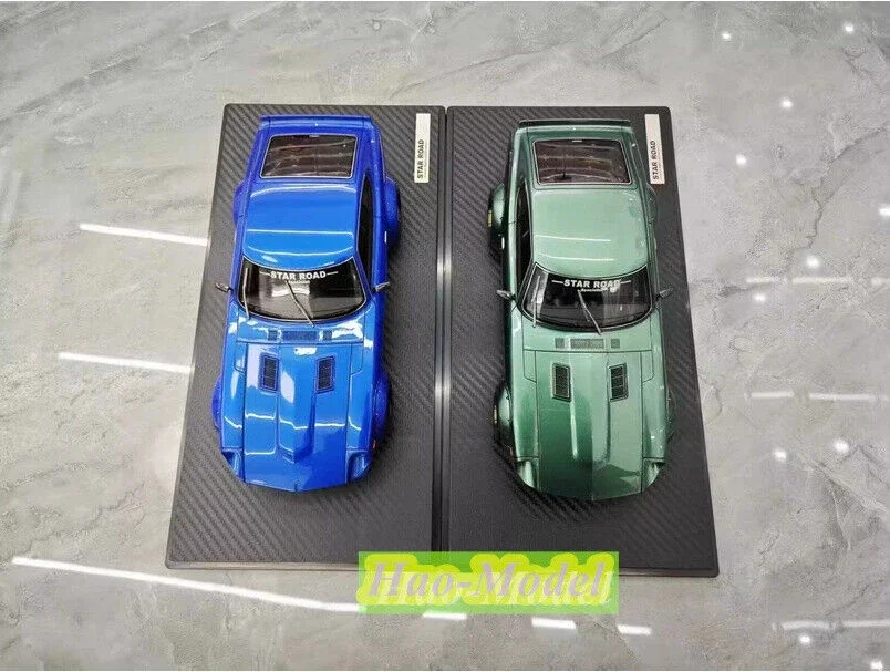 

IG 1/18 для Nissan Fairlady ZS30 STAR, модель автомобиля из смолы, литые под давлением игрушки, подарки на день рождения, коллекция хобби, украшения зеленого/синего цвета