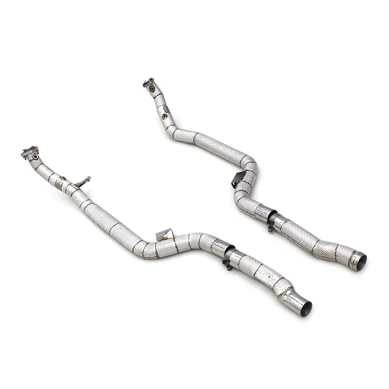 Factory Downpipe For Mercedes-Benz E63 AMG W212 2007-2016 Engine Auto Performance Parts Heat Shield Exhaust Pipe