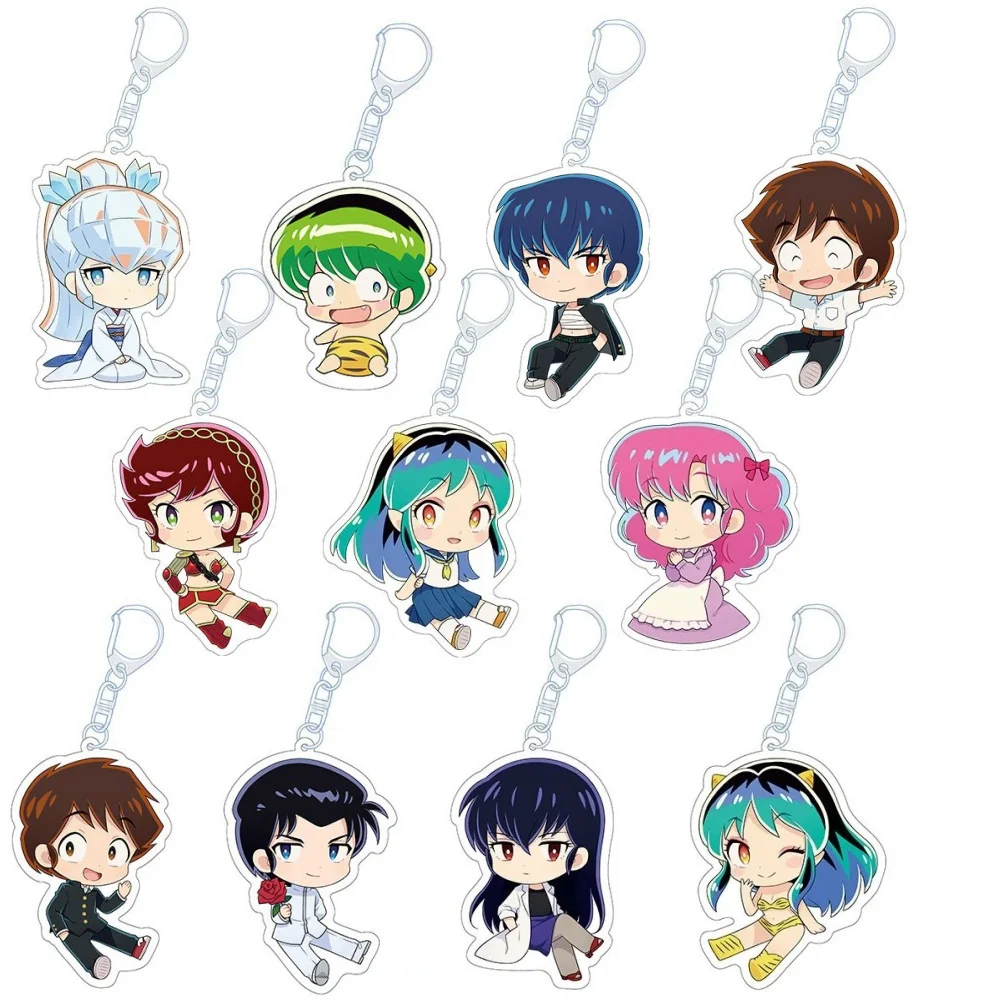Guo Xiao Luo periférico de animé tienda Urusei Yatsura Lum Oyuki Sakura Rei Ran Kotatsu Ten Benten llavero acrílico colgante ornamentado
