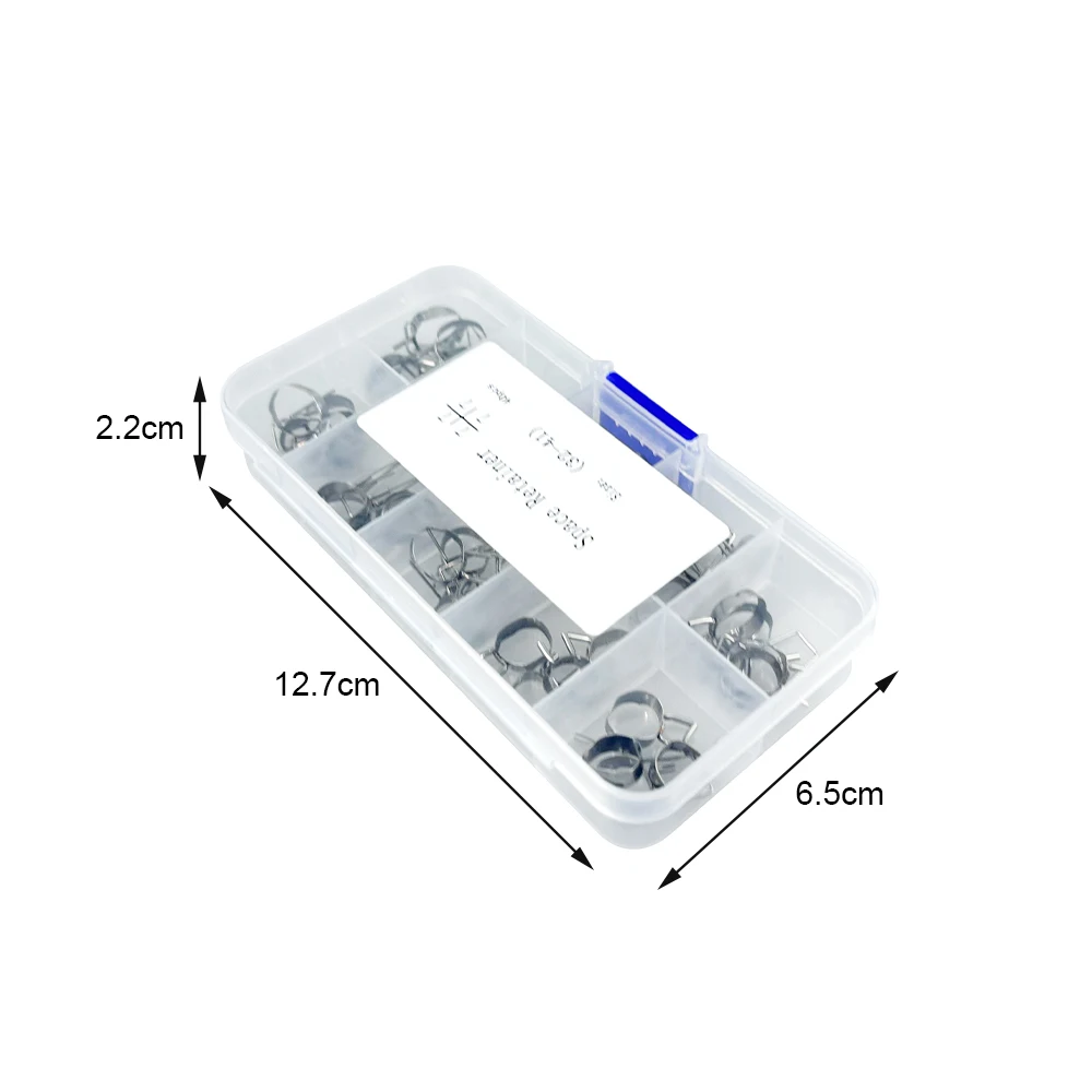 40pcs/Box Dental Space Retainer Bands Maintainer Preformed Orthodontics Braces Teeth Gap Retainer Molar Band Loop Kit 32#-41#