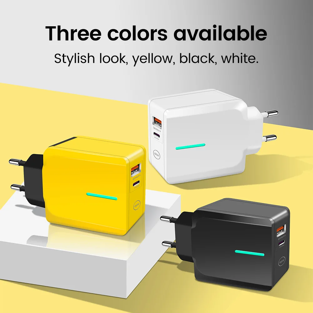 Olaf 66W USB Charger Type C QC3.0 Fast Charging PD USB Charger Wall Adapter For iPhone Xiaomi Samsung Huawei Phone Quick Charge