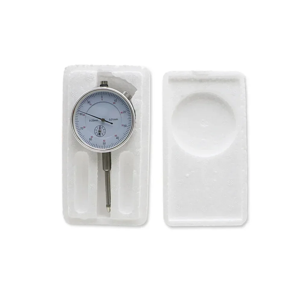 Shahe-Indicador de Dial de 0-25mm, 0,01mm, indicador de Dial trasero con orejeta, medidor de prueba preciso de 0,01mm, herramienta de instrumentos