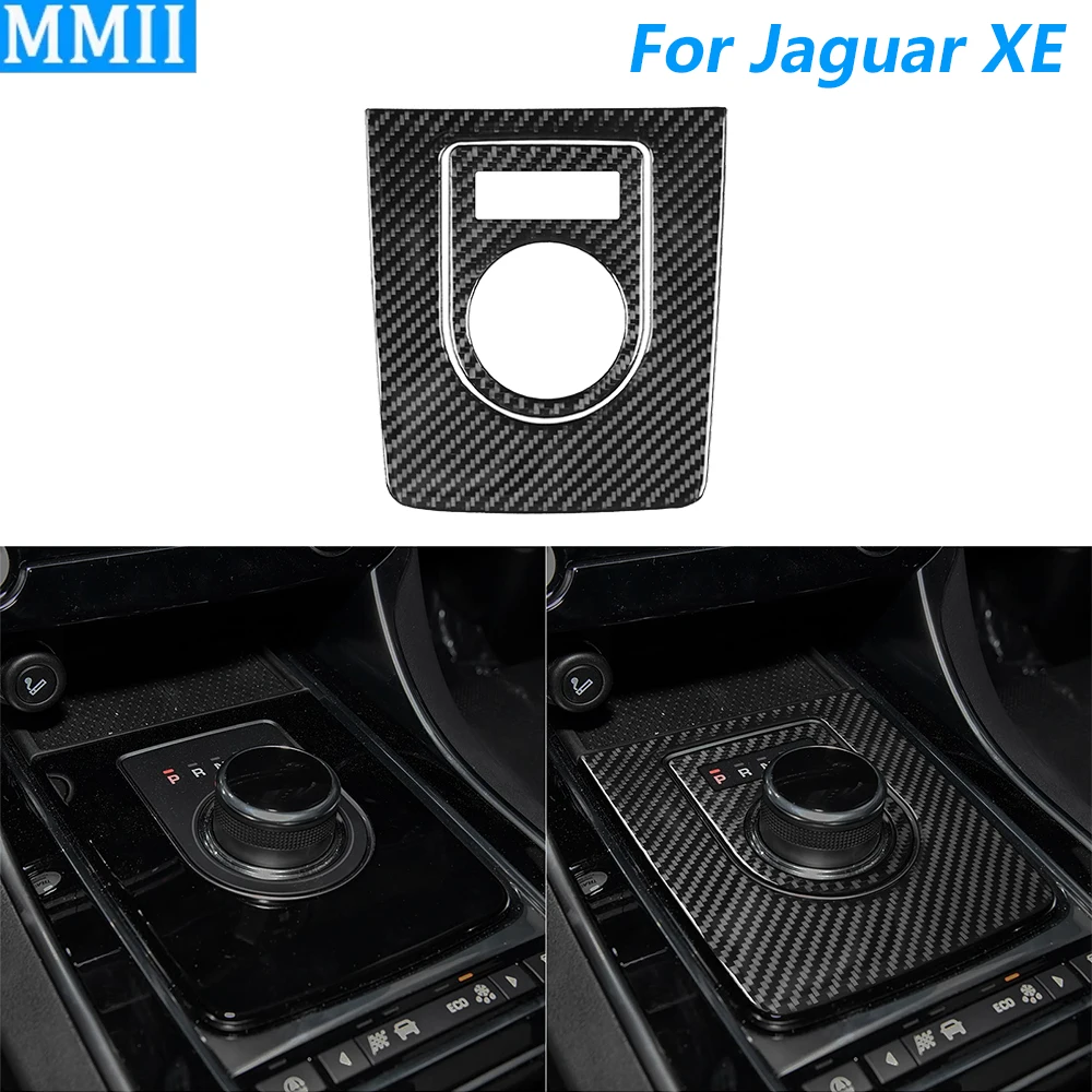 

For Jaguar XE 2016-2019 Carbon Fiber Central Gear Shift Knob Control Panel Cover Decorative Car Accessories Decoration Sticker