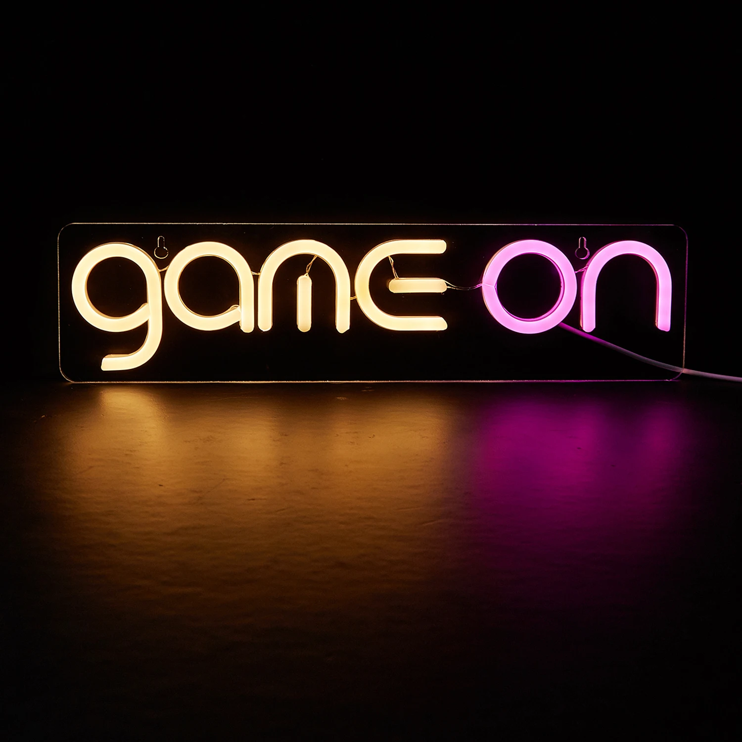 Chi-buy LED Neon Game On USB Powered Neon Signs Night Light 3D Wall Art & Game Room Bedroom Living Room Decor Lamp Signs