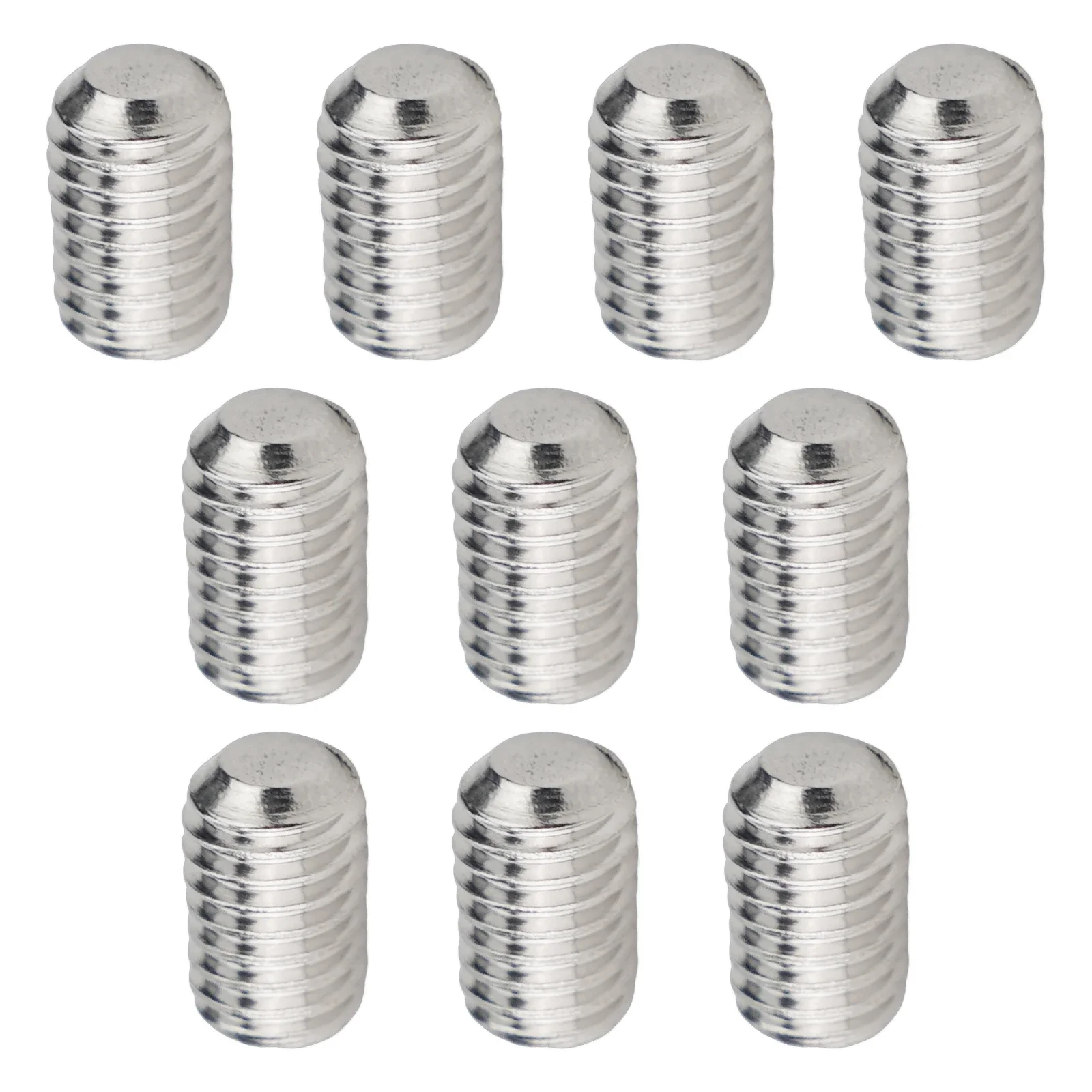 M5 Grub Screws 0.8cm 0.3inch Heigth 10 Pieces Accessories Silver Stainless Steel Surfboard Fins Fin Plug Screws