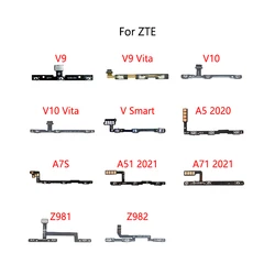 전원 버튼 스위치 볼륨 음소거 버튼 켜기/끄기 플렉스 케이블, ZTE 블레이드 V9 Vita 10 A5 2020 A7S A7020 A51 A71 2021 Z981 Z982