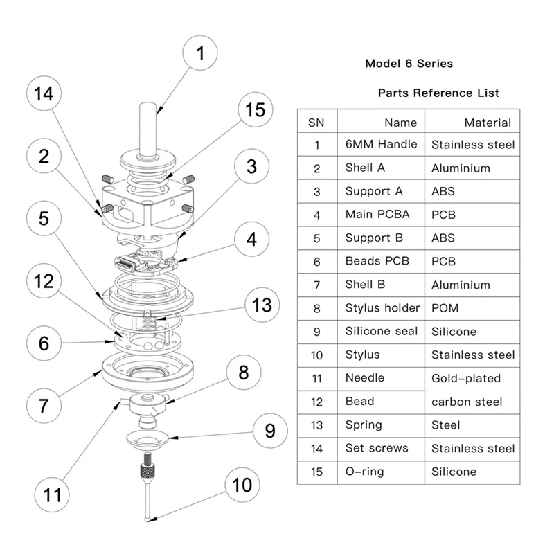 AD23-CNC Новейший противоскользящий 3D-сенсорный зонд V6 для поиска кромок, чтобы найти цену Настольный зонд с ЧПУ, совместимый с Mach3 и Grbl