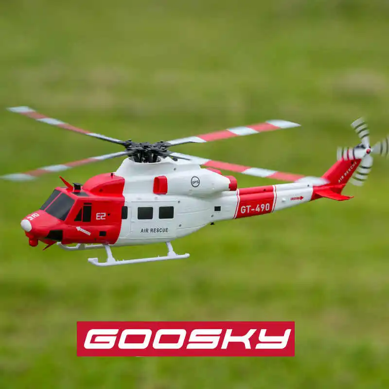 2025 ใหม่ GOOSKY E2 1:35 GPS รีโมทคอนโทรลอัจฉริยะจําลองเฮลิคอปเตอร์ UH-1Y เฮลิคอปเตอร์ตําแหน่ง GPS One-Click สุทธิ