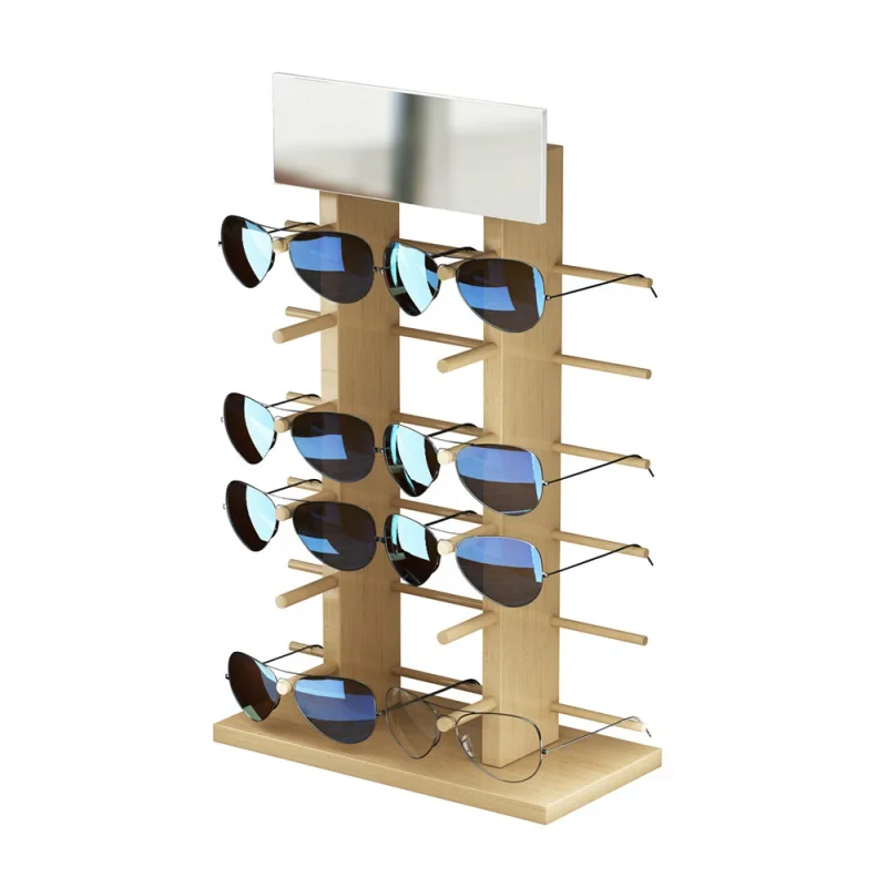 

custom.Custom optical shelves factory production retail sunglasses shop design wood sunglass rack display counter