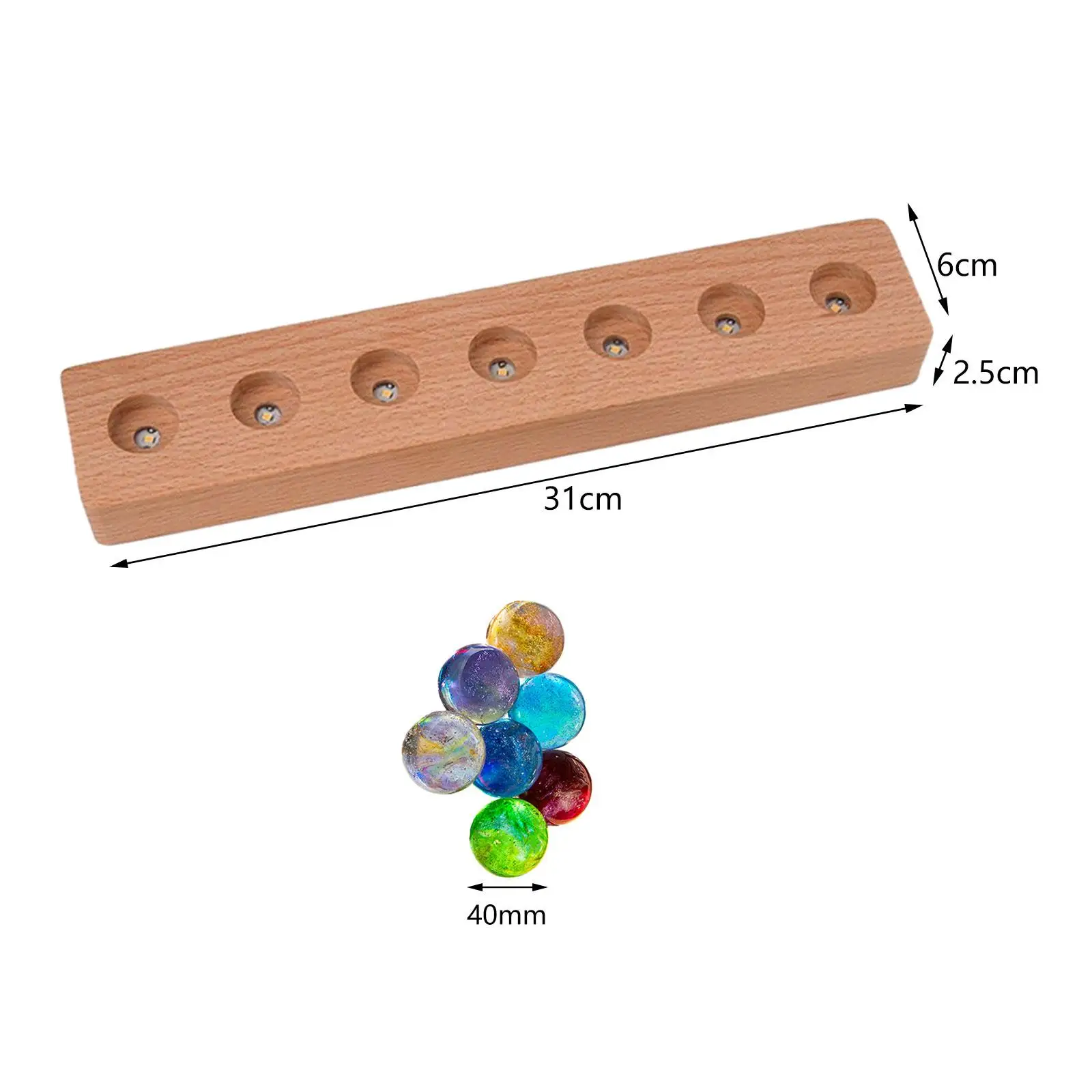 Ornamento da tavolo con luce notturna a sfera in vetro per la decorazione domestica della camera da letto sul comodino