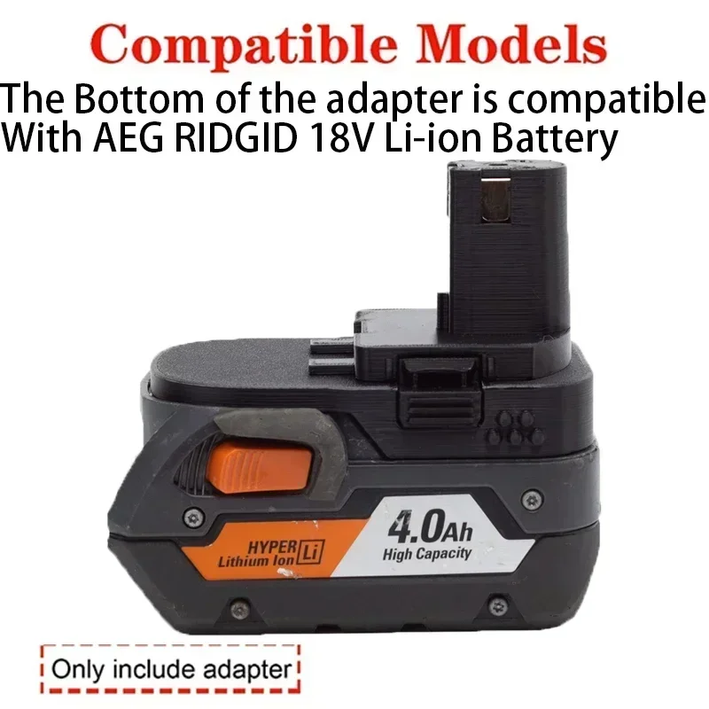 Adaptateur de batterie pour outil Li-ion Ryobi 18V, convertisseur de batterie Li-ion 18V AEG RIDGID, accessoires pour outils électriques