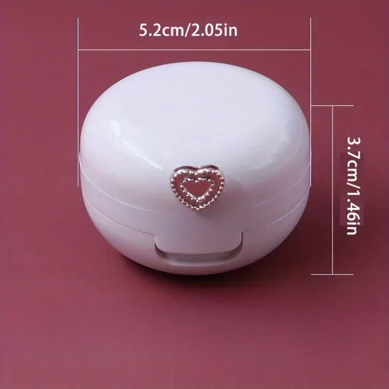 Contenitore per balsamo per labbra da 1 pezzo con specchio e applicatore - Custodia per imballaggio in crema portatile - Prodotto di bellezza essenziale per i movimento