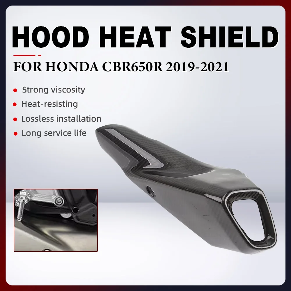 

Motorcycle Accessories Carbon Fiber Exhaust Hood Heat Shield For Honda CBR 650R CBR650R 2019 2020 2021 High Quality