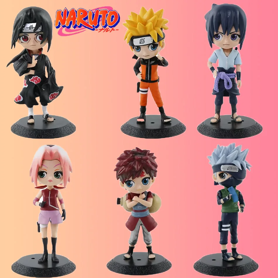 

6pcs-set 15cm Anime Naruto Figures Sakura Action Uchiha Gaara Kakashi PVC Model Figurines For Decoration Collection Gift Toys