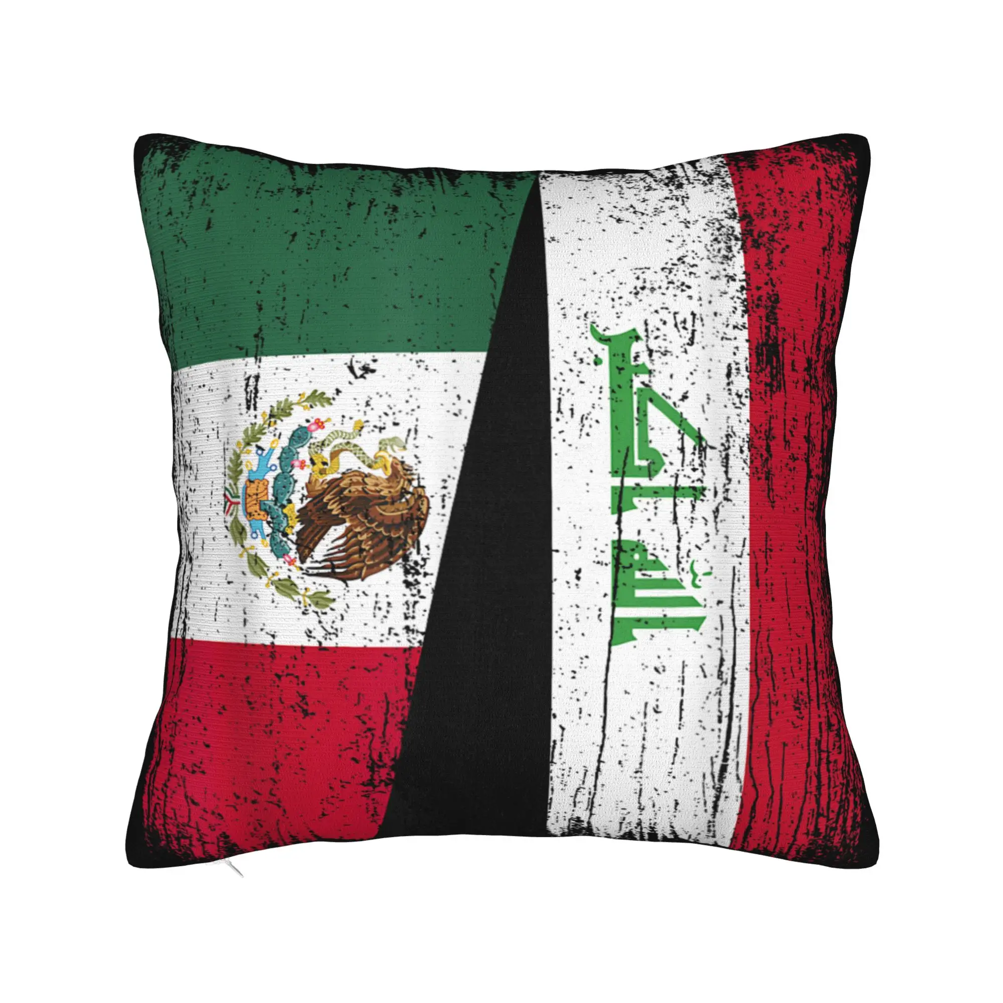 Decorative Pillowcases Iraq Flag Accessories Seater  Throw Pillow Case Cover Square Style Multi Size