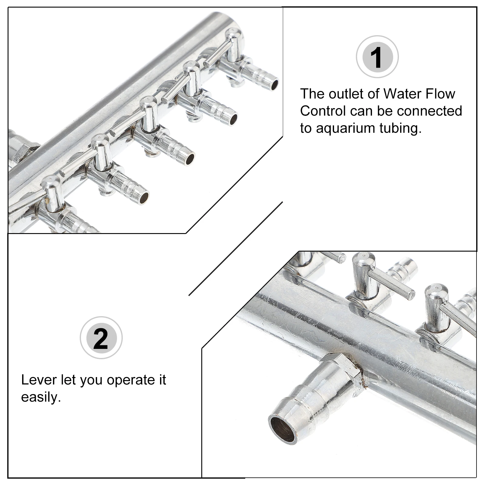 

8 Ways Stainless Steel Shunt Fish Tank Aquarium Pump Control Valve Oxygen Tube Distributor Splitter Switch Air Pump Flow Lever