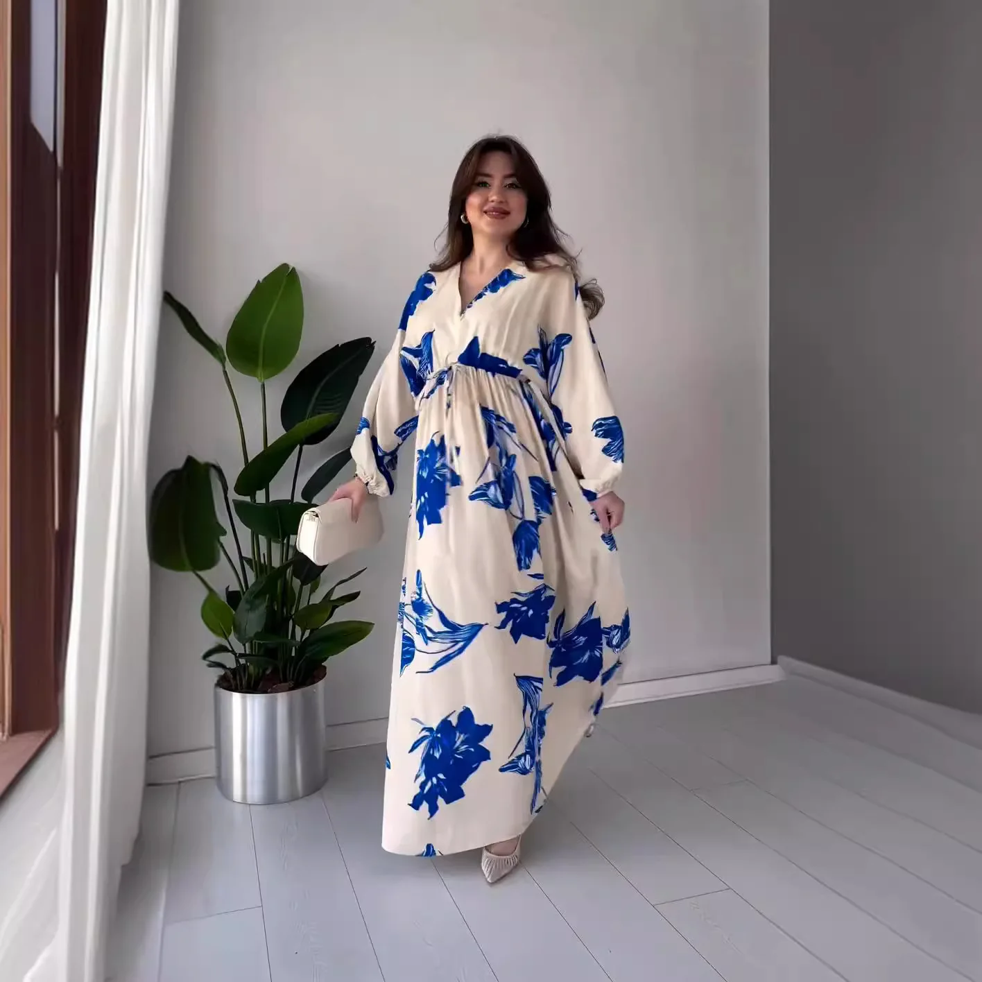 Dress Muslim Abaya Women Party Dresses Jalabiya Printing Ramadan Morocco Dubai Abayas Kaftan Islam Eid Vestidos Arab Long Robe