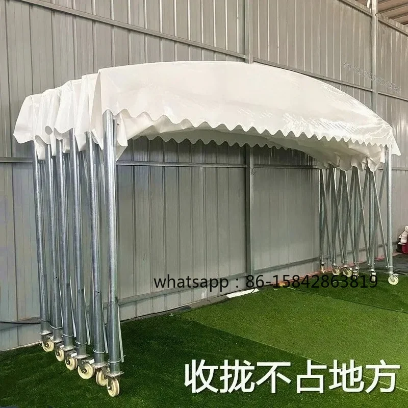 Large push-pull canopy activity retractable canopy outdoor block car electric vehicle sunshade tent