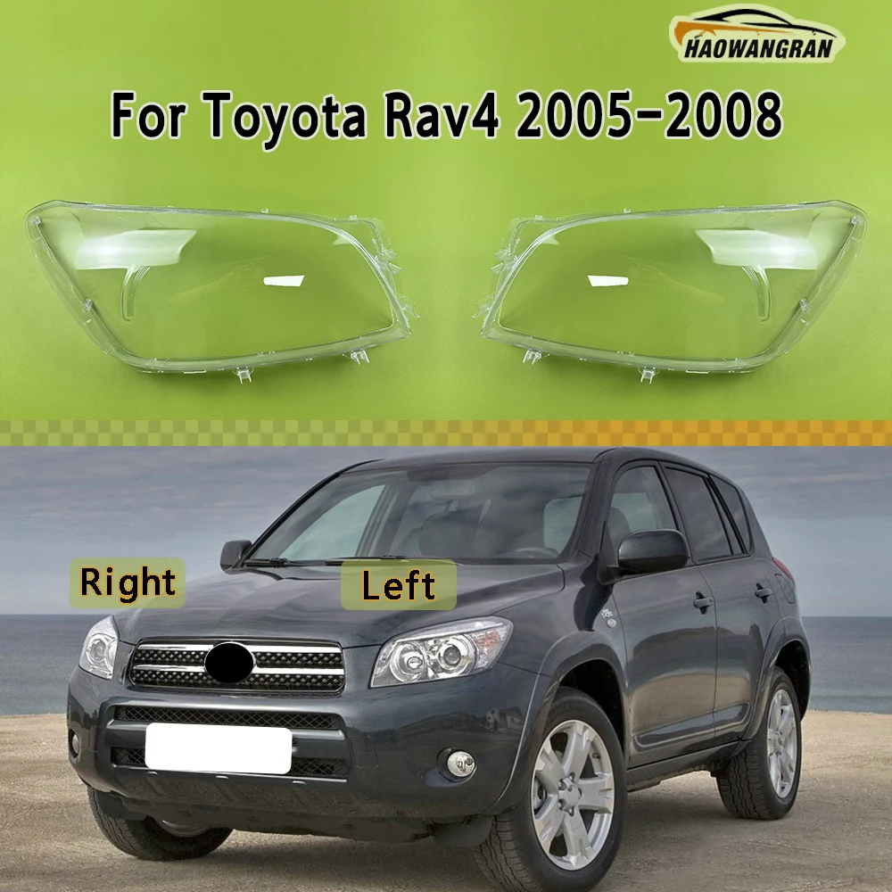 

Transparent Headlight Cover Headlamp Shell Clear Lens Plexiglass Replace Original Lampshade For Toyota Rav4 2005 2006 2007 2008