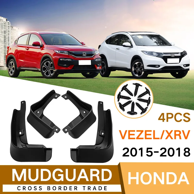 

For Honda Vezel XRV HRV 2015-2022 Car Molded Mud Flaps Splash Guards Mudguards Front Rear Styling Front Rear Wheel Accessories