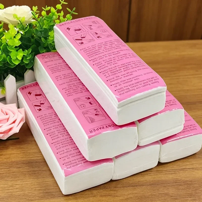 New 200/100pcs Waxing Strips Wax Band Paper for Waxing Tape Paper To Depilate with Wax Depilatory Wax Strips Lz01