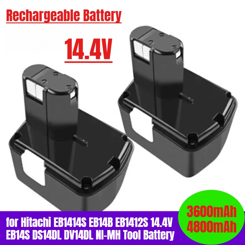

4800mAh Rechargeable Battery for Hitachi EB1414S EB14B EB1412S 14.4V EB14S DS14DL DV14DL NI-MH Tool Battery